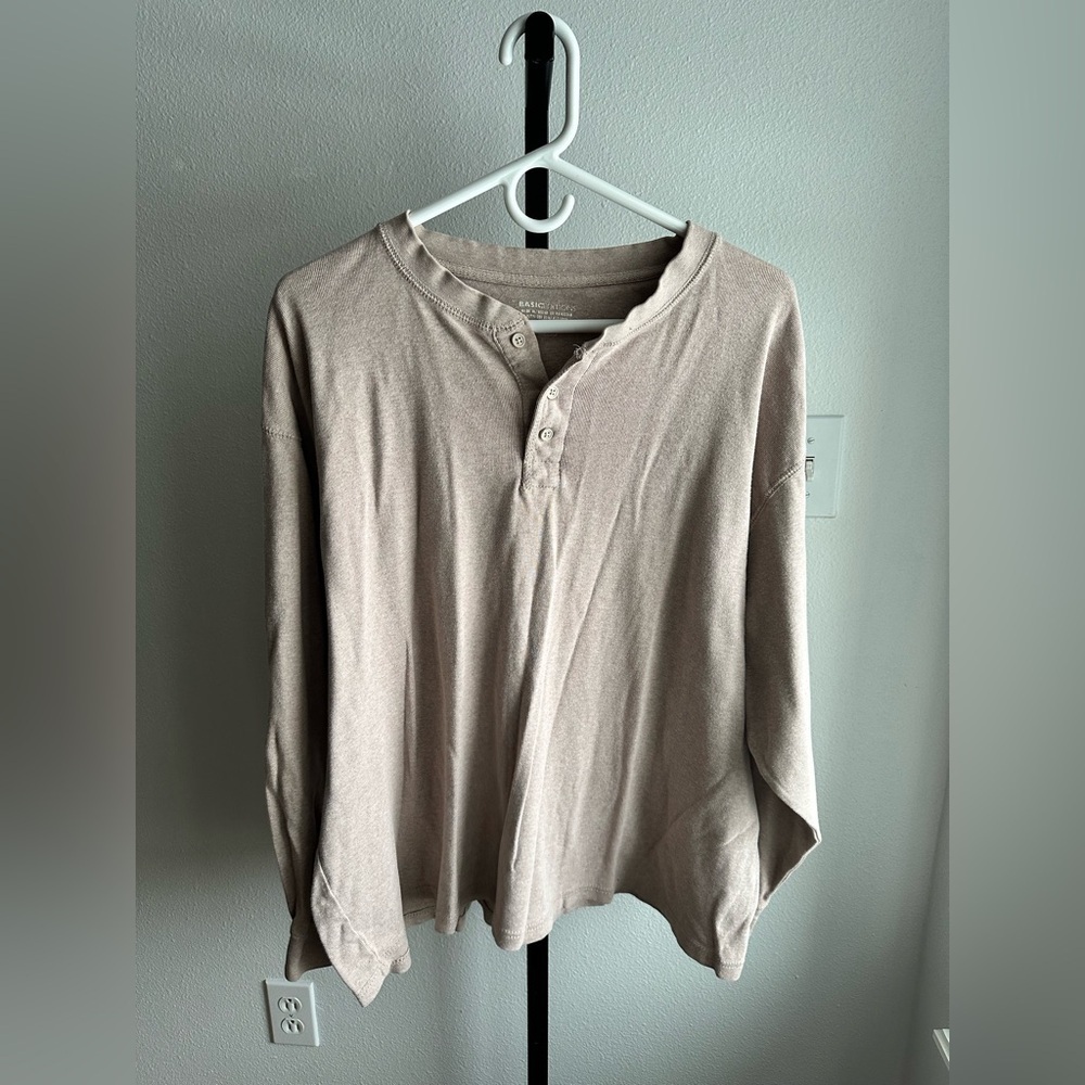 Basic editions 2x ribbed long sleeve top